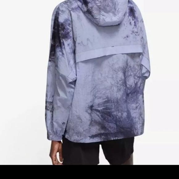 NWT Nike Womens Blue Marl Pull Over Windbreaker Jacket Size Medium - Picture 3 of 5